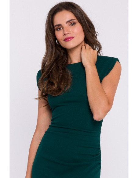 S382 Sleeveless midi dress - green