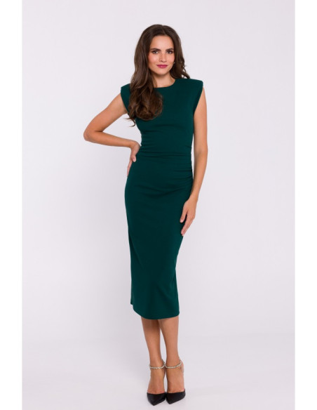 S382 Sleeveless midi dress - green