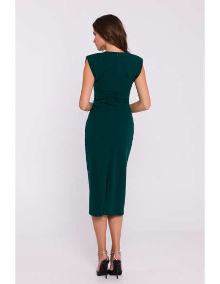 S382 Sleeveless midi dress - green