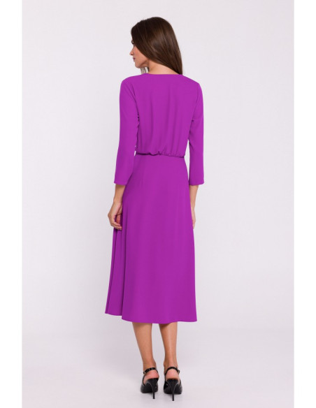 S385 High split flare dress - lavender