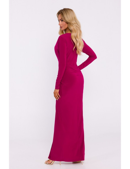 M840 Maxi dress with a knot - ruby