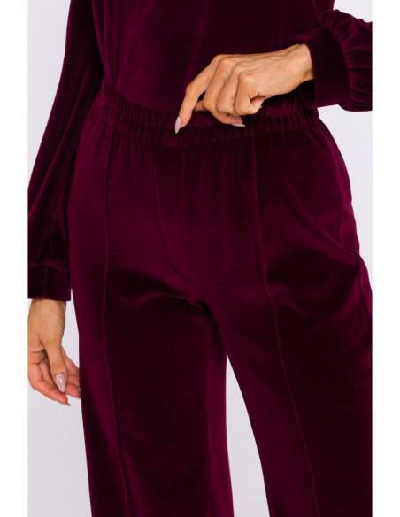 M830 Velvet trousers - maroon