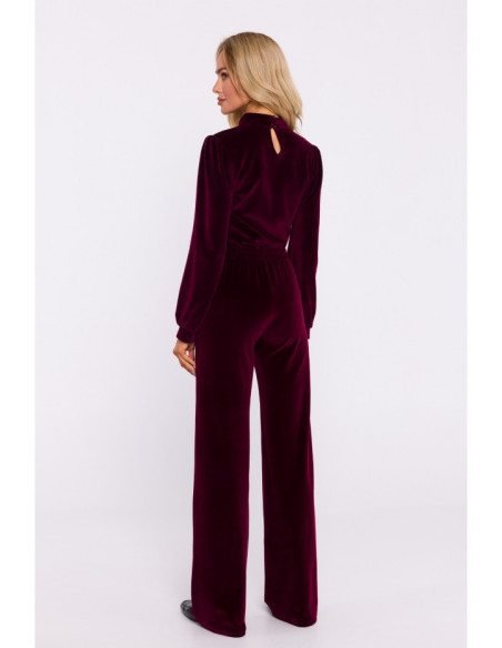 M830 Velvet trousers - maroon