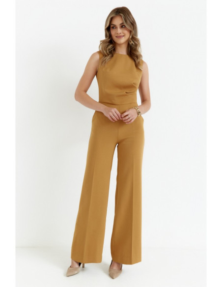 S115 Wide leg jumpsuit - cinnamon