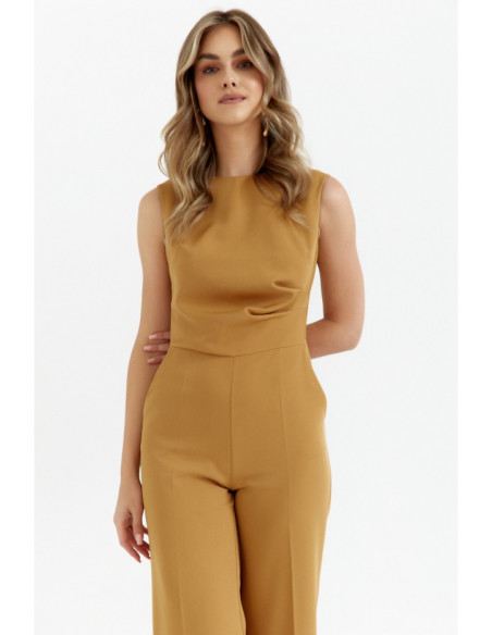 S115 Wide leg jumpsuit - cinnamon