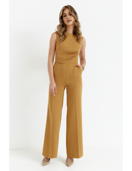 S115 Wide leg jumpsuit - cinnamon