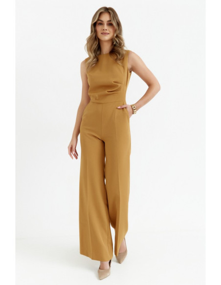 S115 Wide leg jumpsuit - cinnamon