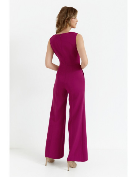 S115 Wide leg jumpsuit - ruby