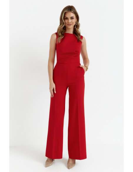 S115 Wide leg jumpsuit - red