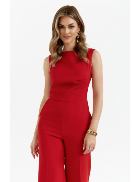 S115 Wide leg jumpsuit - red