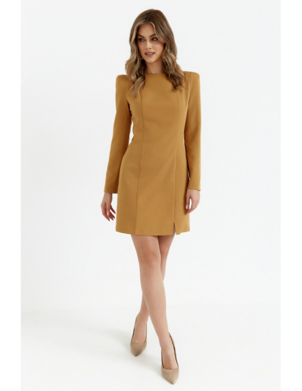 M755 Dress with modeling stitching - cinnamon