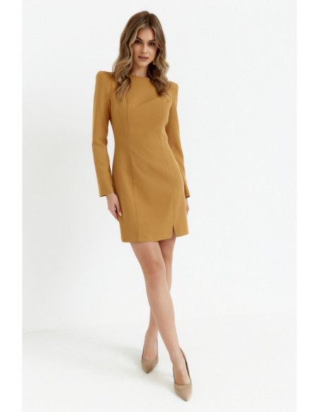 M755 Dress with modeling stitching - cinnamon