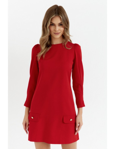 K148 Trapeze dress - red