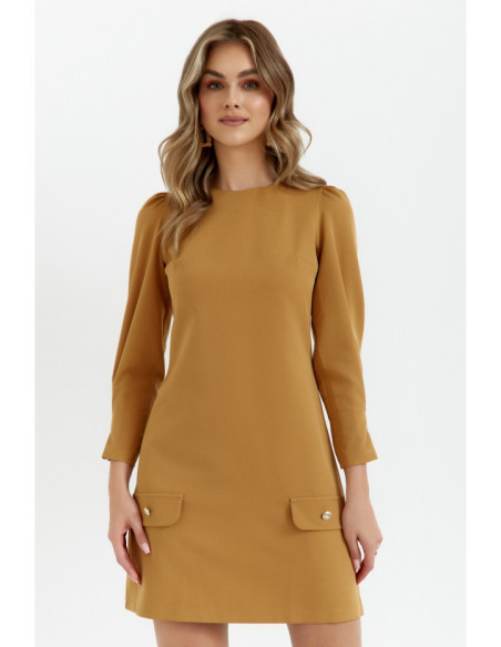 K148 Trapeze dress - cinnamon