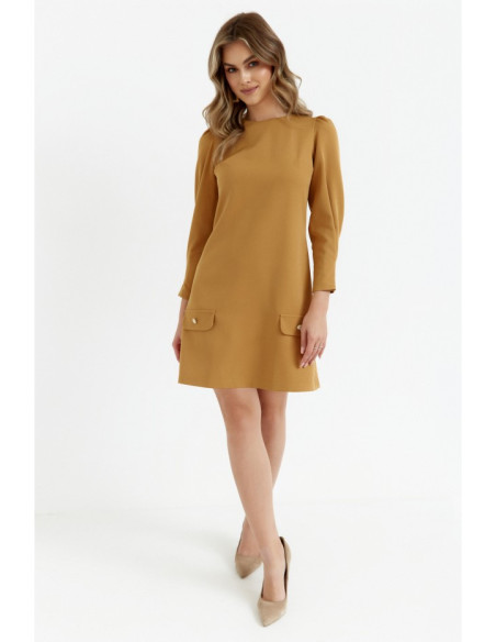 K148 Trapeze dress - cinnamon