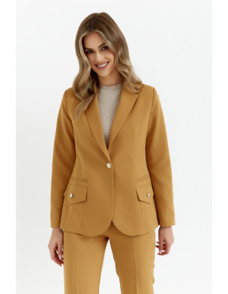 K141 Blazer with double flap pockets - cinnamon