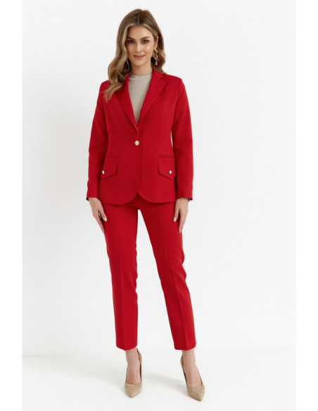 K141 Blazer with double flap pockets - red