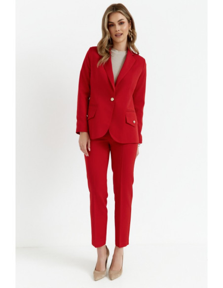 K141 Blazer with double flap pockets - red