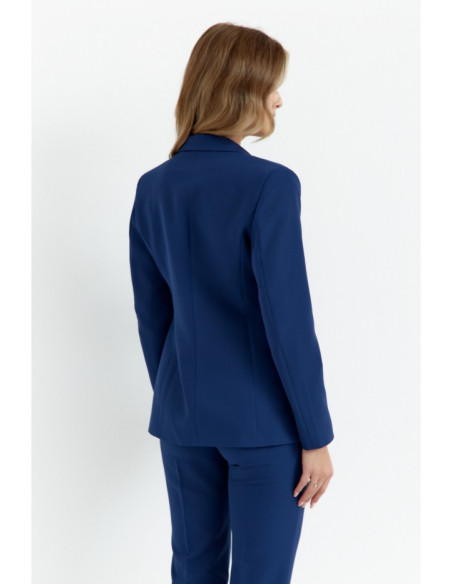 K141 Blazer with double flap pockets - navy blue