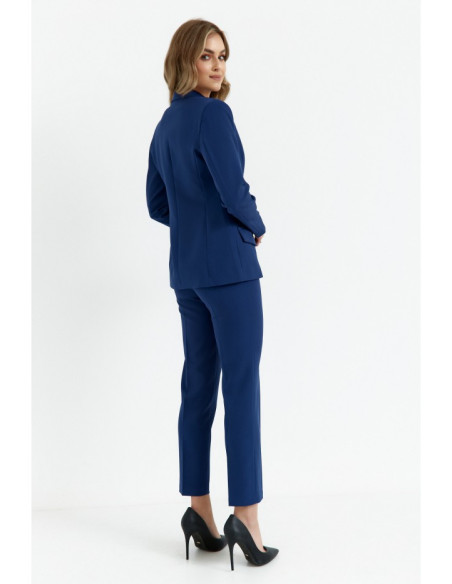 K141 Blazer with double flap pockets - navy blue