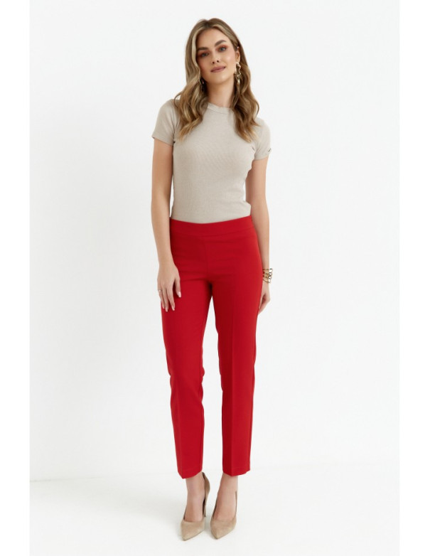 K055 Slim leg trousers - red