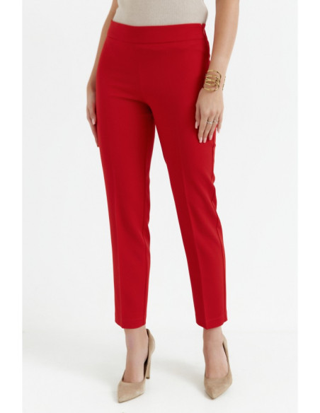 K055 Slim leg trousers - red