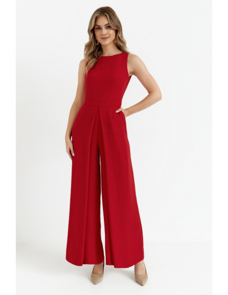 K184 Wide leg jumpsuit - red