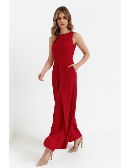 K184 Wide leg jumpsuit - red