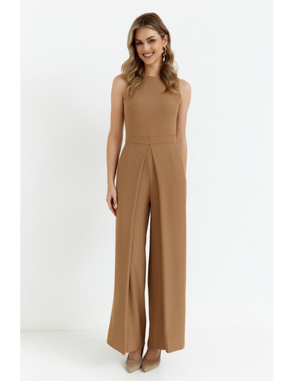 K184 Wide leg jumpsuit - beige