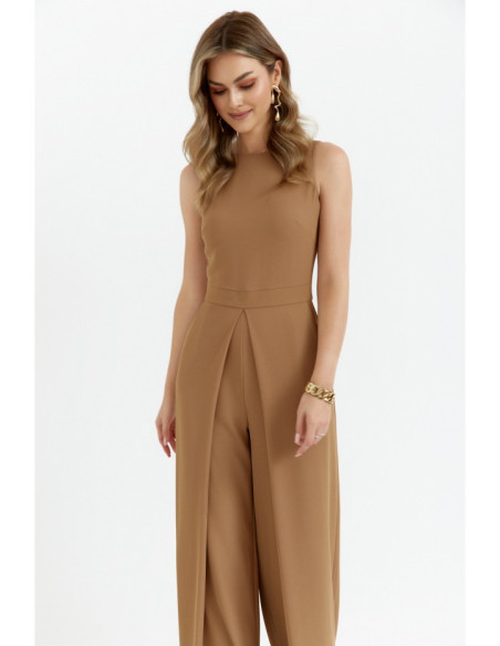 K184 Wide leg jumpsuit - beige