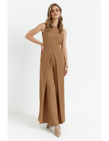 K184 Wide leg jumpsuit - beige