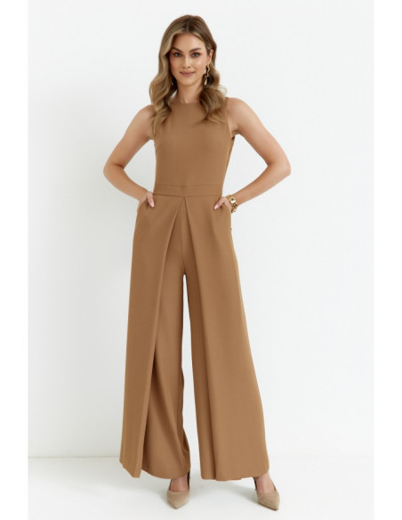 K184 Wide leg jumpsuit - beige