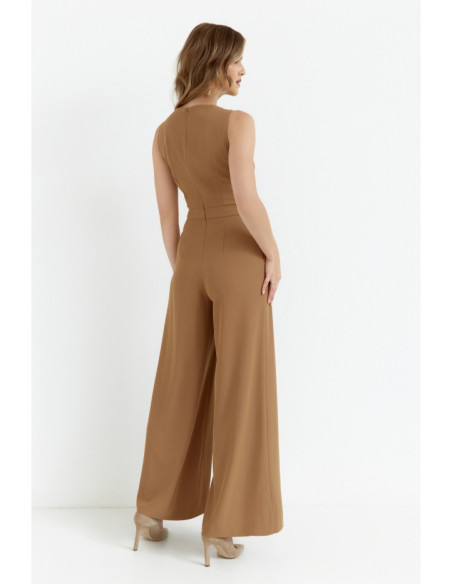 K184 Wide leg jumpsuit - beige