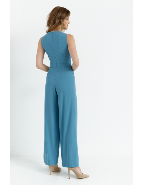 K184 Wide leg jumpsuit - sky blue