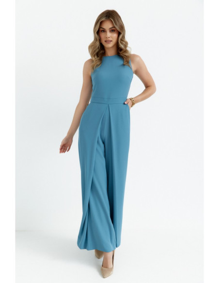 K184 Wide leg jumpsuit - sky blue