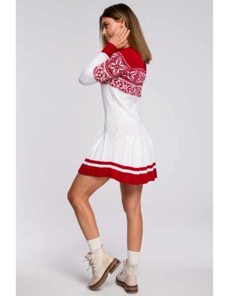 MXS01 Christmas sweater dress - white