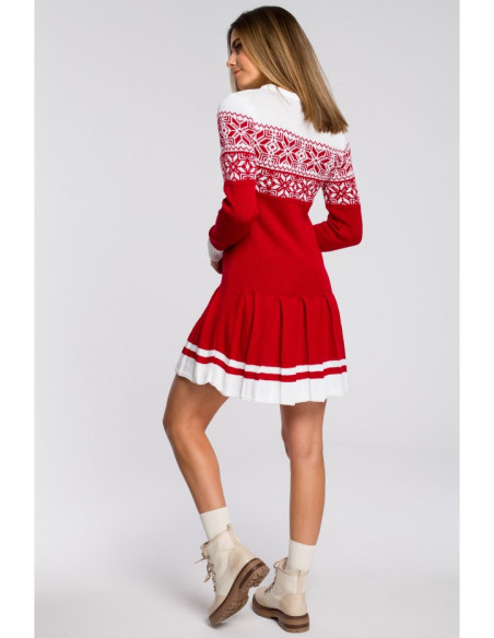 MXS01 Christmas sweater dress - red