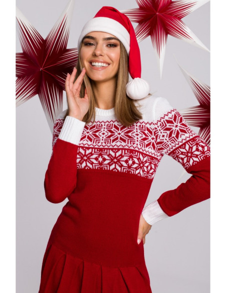 MXS01 Christmas sweater dress - red