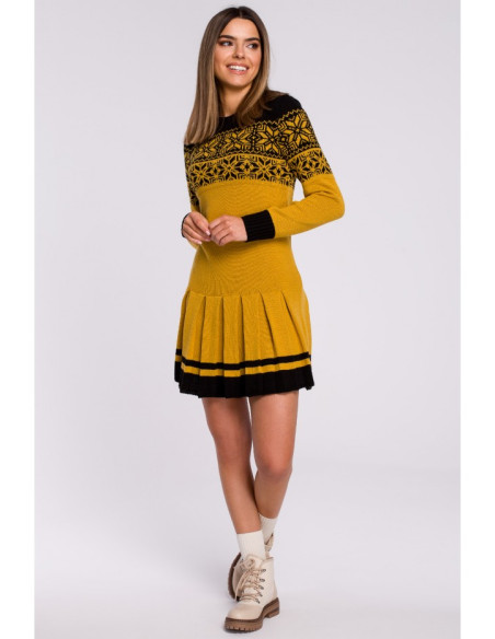 MXS01 Christmas sweater dress - yellow