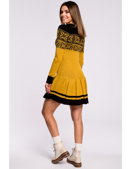 MXS01 Christmas sweater dress - yellow