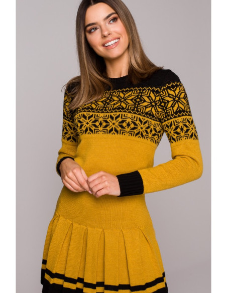 MXS01 Christmas sweater dress - yellow