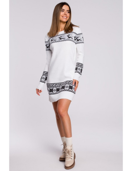 MXS02 Christmas sweater dress - white