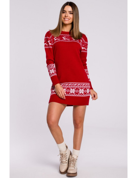 MXS02 Christmas sweater dress - red