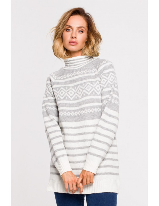 MXS08 Christmas turtleneck - light grey