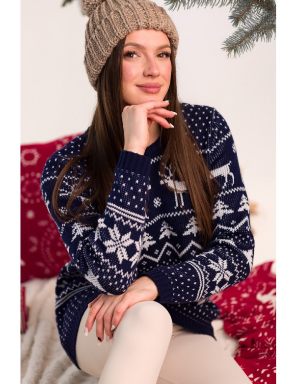 MXS09 Christmas sweater - navy blue