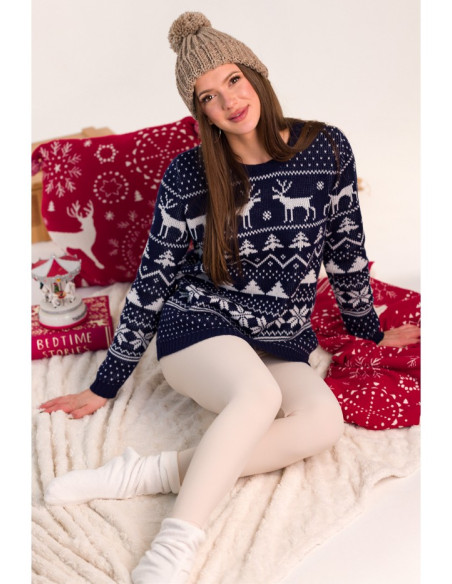 MXS09 Christmas sweater - navy blue