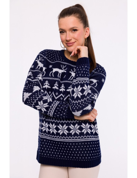 MXS09 Christmas sweater - navy blue