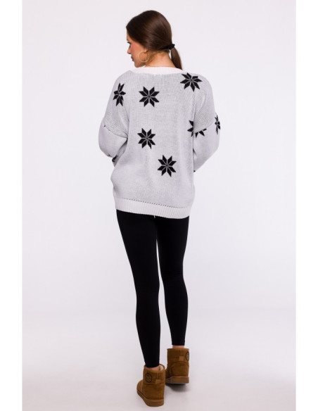 MXS10 Christmas oversized sweater - white