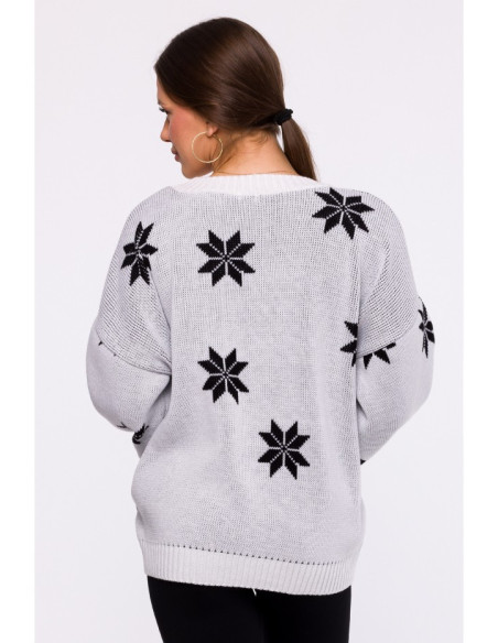 MXS10 Christmas oversized sweater - white