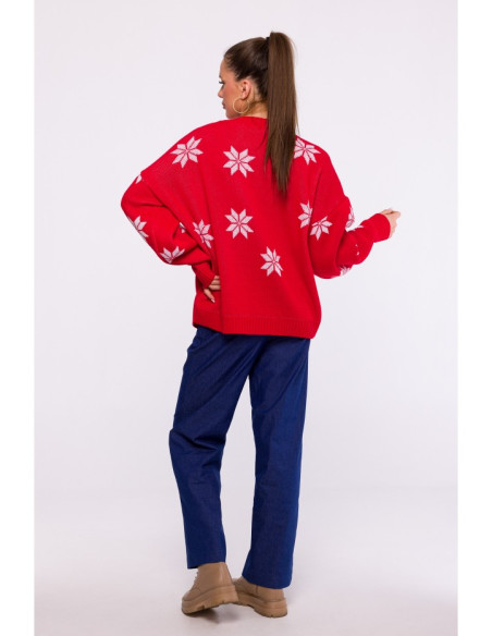 MXS10 Christmas oversized sweater - red